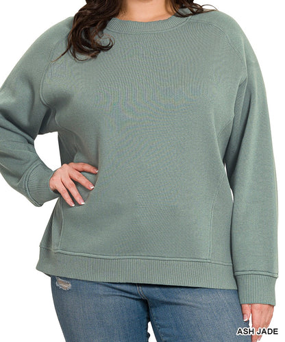 The Finny Curvy Ribbed Side Sweatshirts