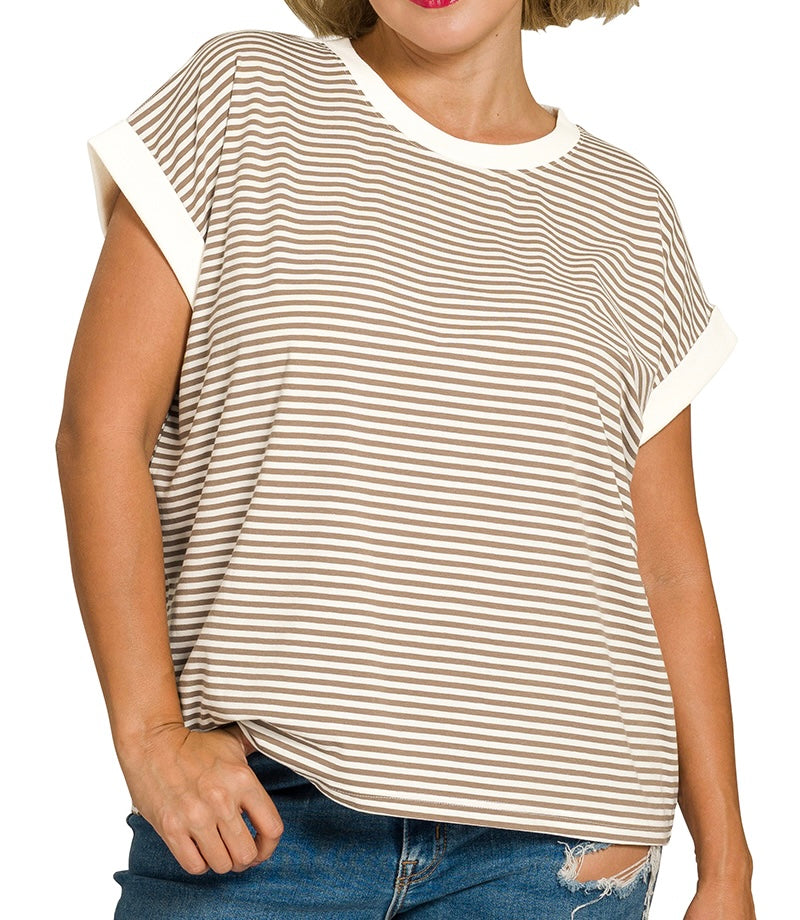 The Layton Curvy Contrast Top