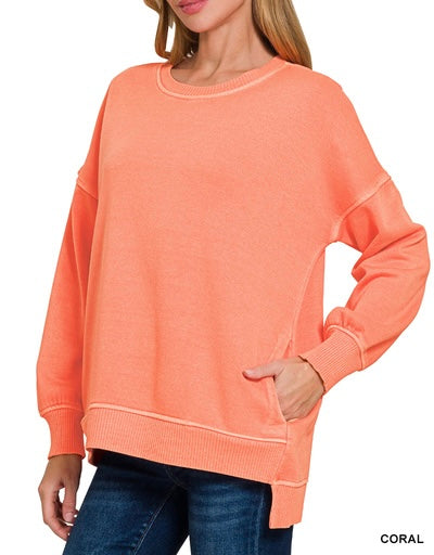 The Vibrant Ray Pullover Mineral Wash Sweatshirt