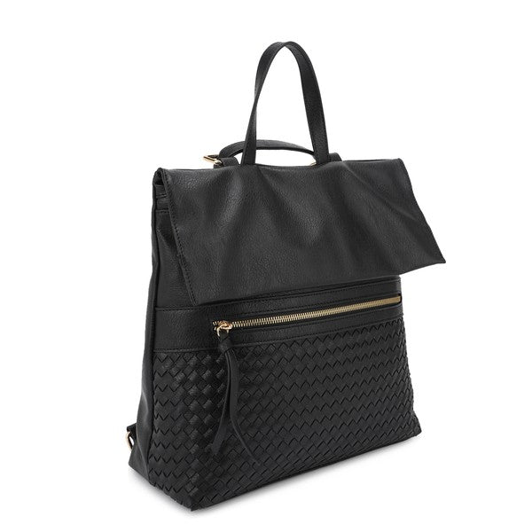 Helena Woven Flap Backpack