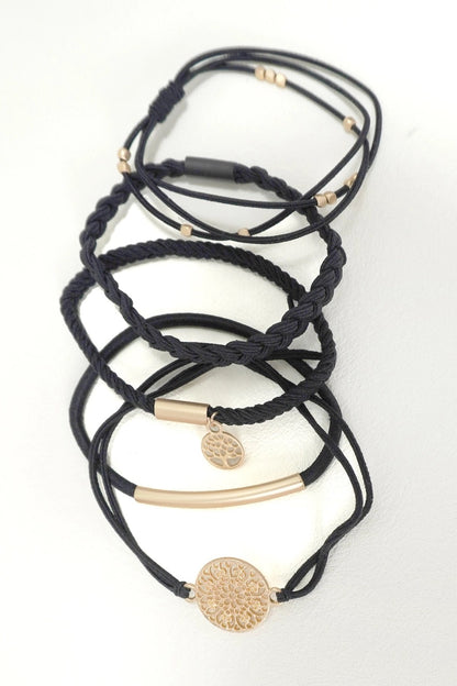 Boho Dual Function Knit Bracelet Hair Ties