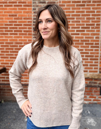 The Ordella Wool Blend Stitch Detailing Sweater