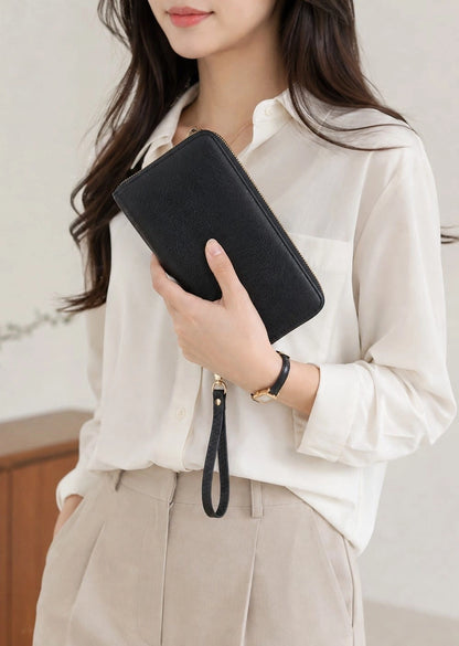 The Ava Double Zip Wallet Wristlet