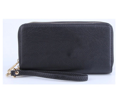 The Ava Double Zip Wallet Wristlet