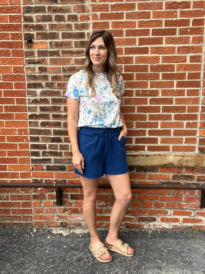 The Kenya Raw Hem Gauze Shorts