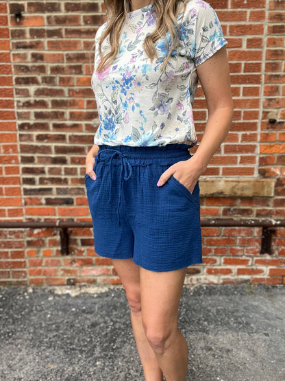 The Kenya Raw Hem Gauze Shorts