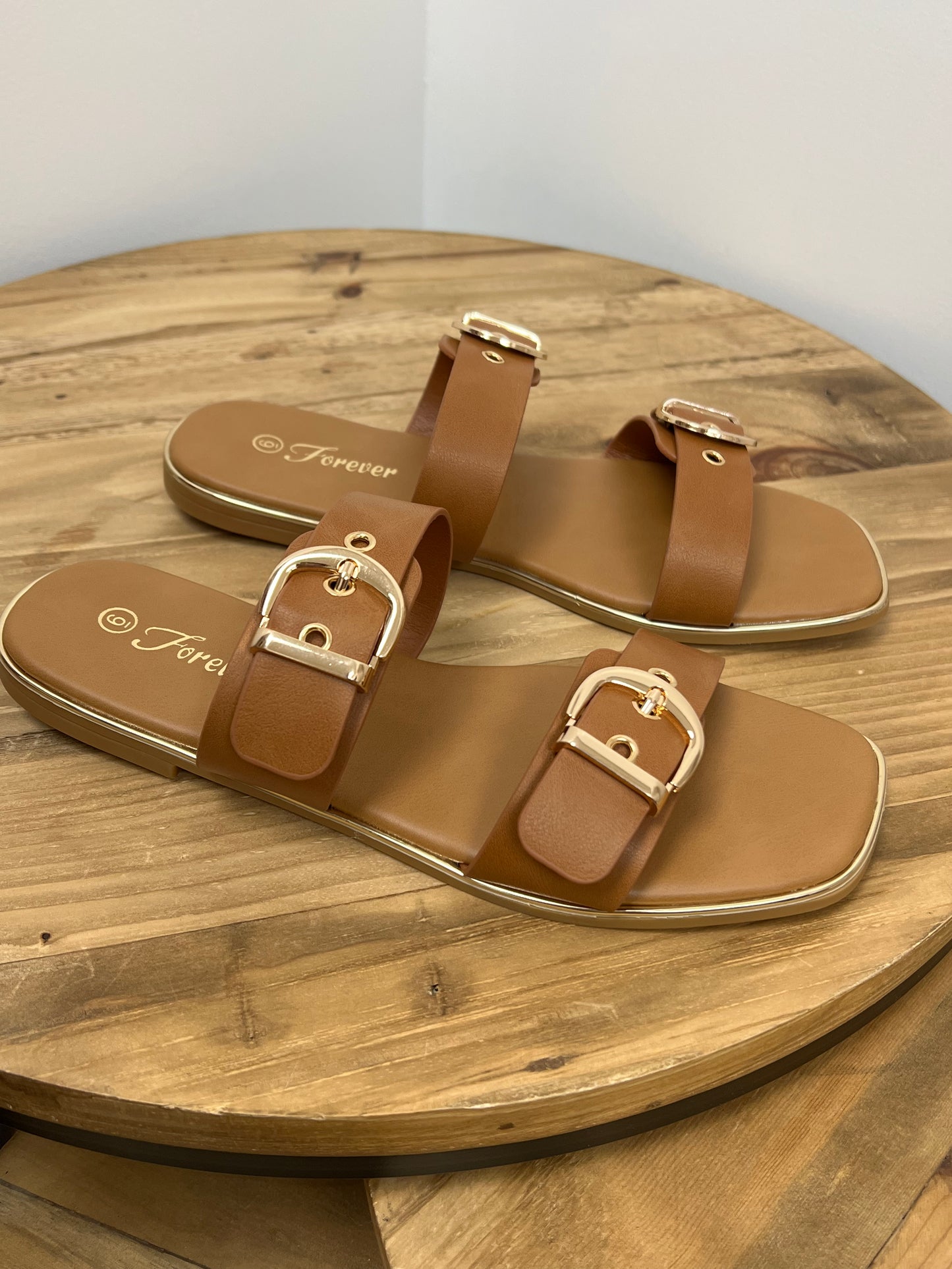 The Aldeen Slip On Tan Sandal