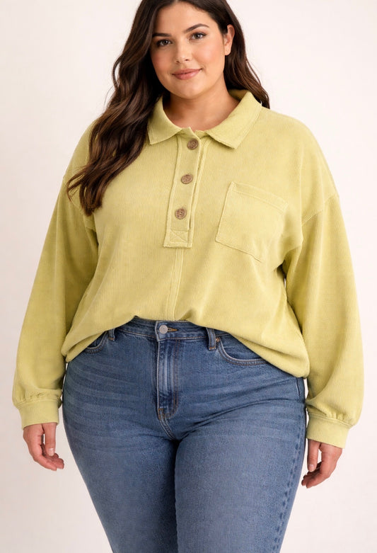 The Maren Plus Long Sleeve Knit Top