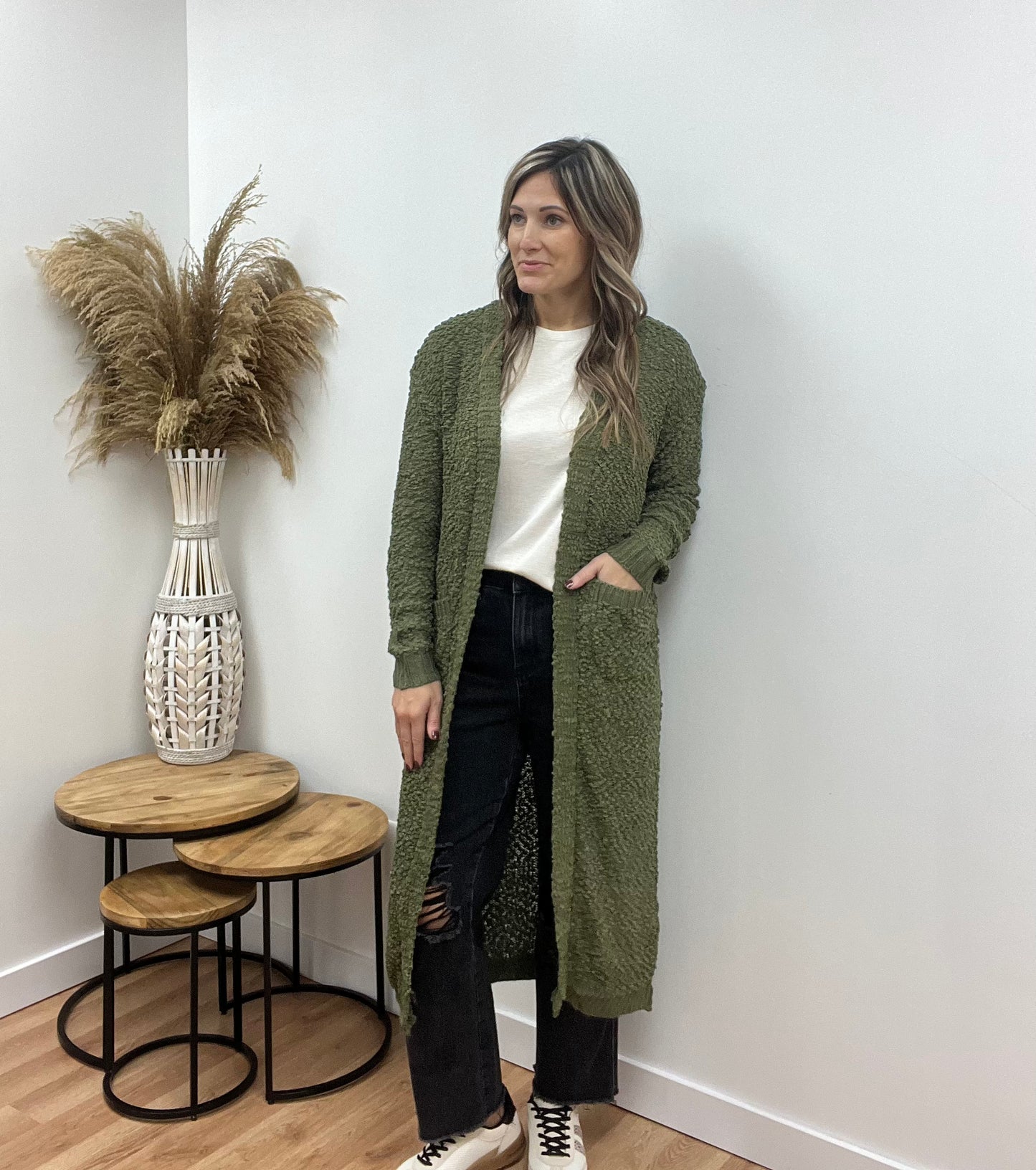 The Poppy Knit Popcorn Cardigan