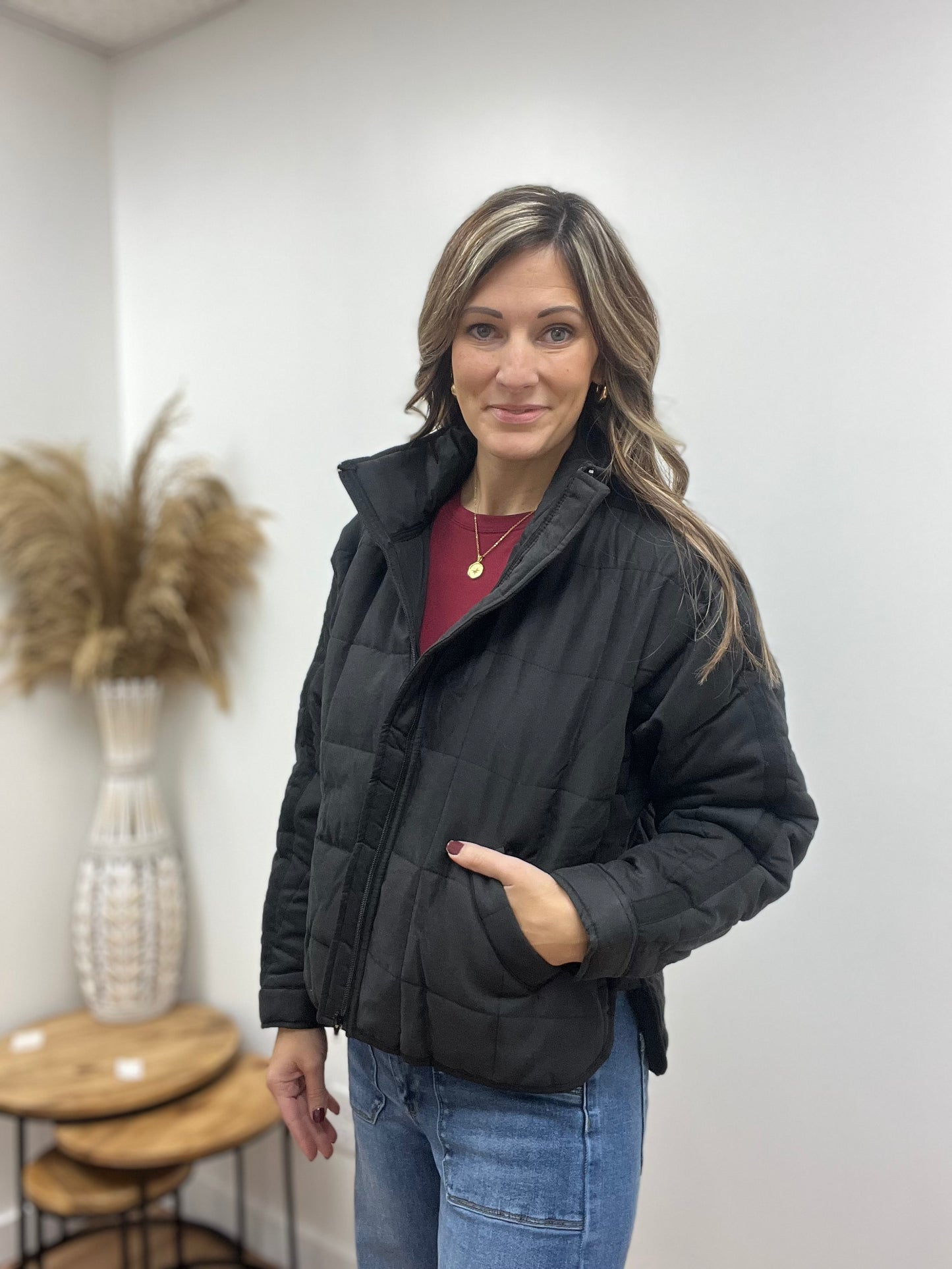 The Haven Black Quilted Jacket