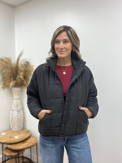 The Haven Black Quilted Jacket