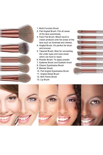 13 Piece Makeup Brush Set