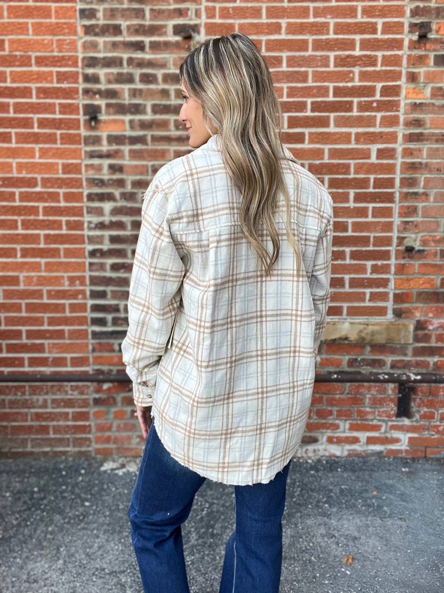 The Millie Raw Hem Fall Shacket