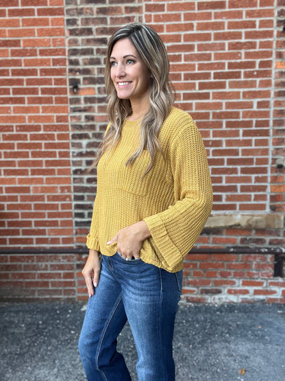 Bayleigh Mustard Knitted Sweater