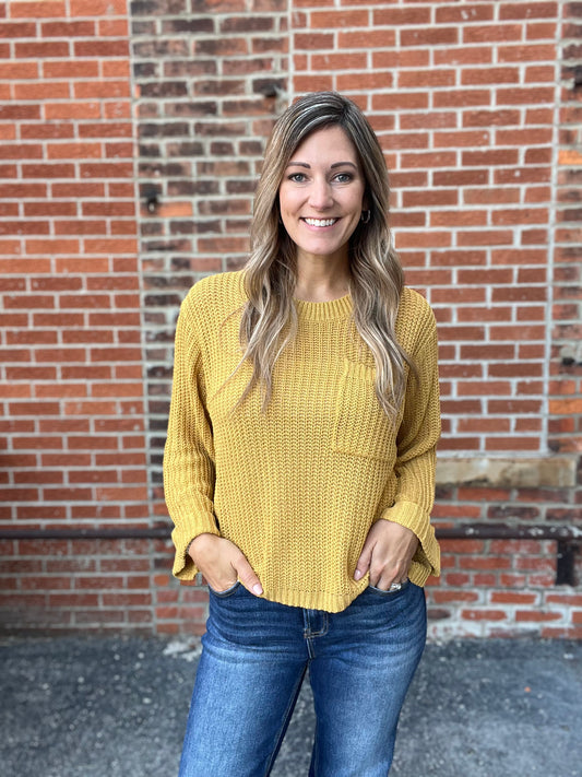 Bayleigh Mustard Knitted Sweater