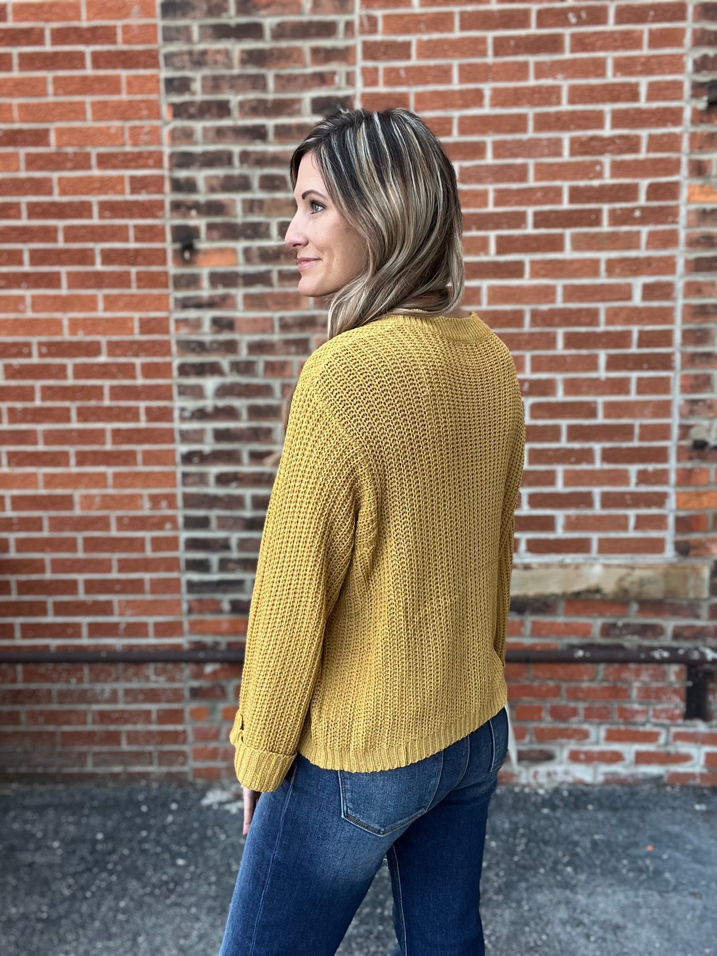 Bayleigh Mustard Knitted Sweater