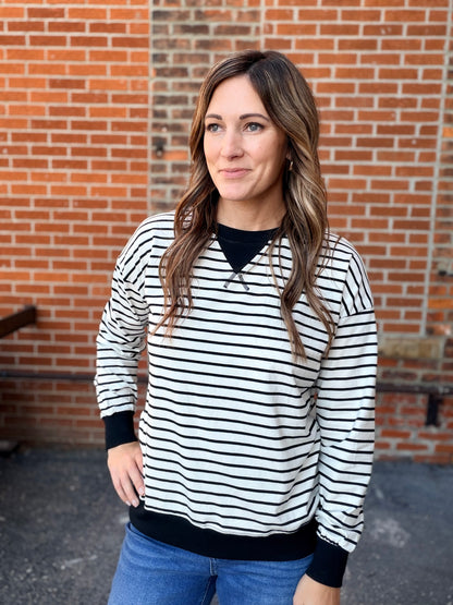The Murry Long Sleeve Striped Top