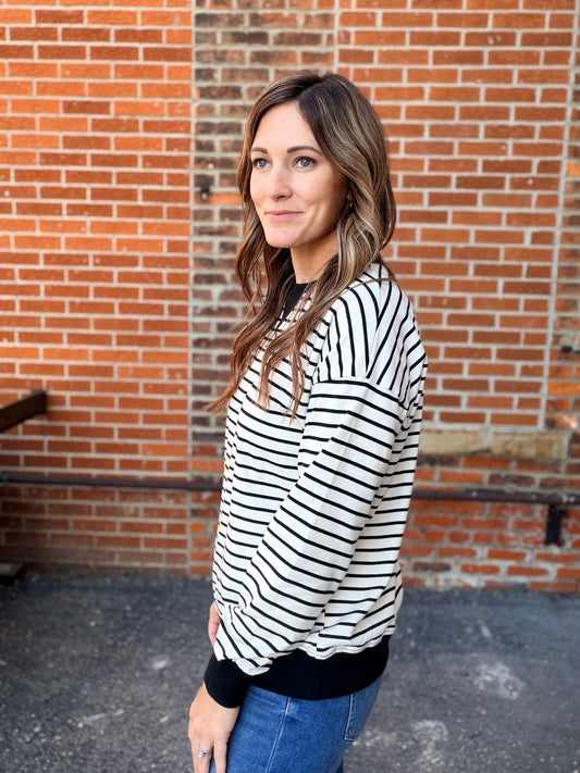 The Murry Long Sleeve Striped Top