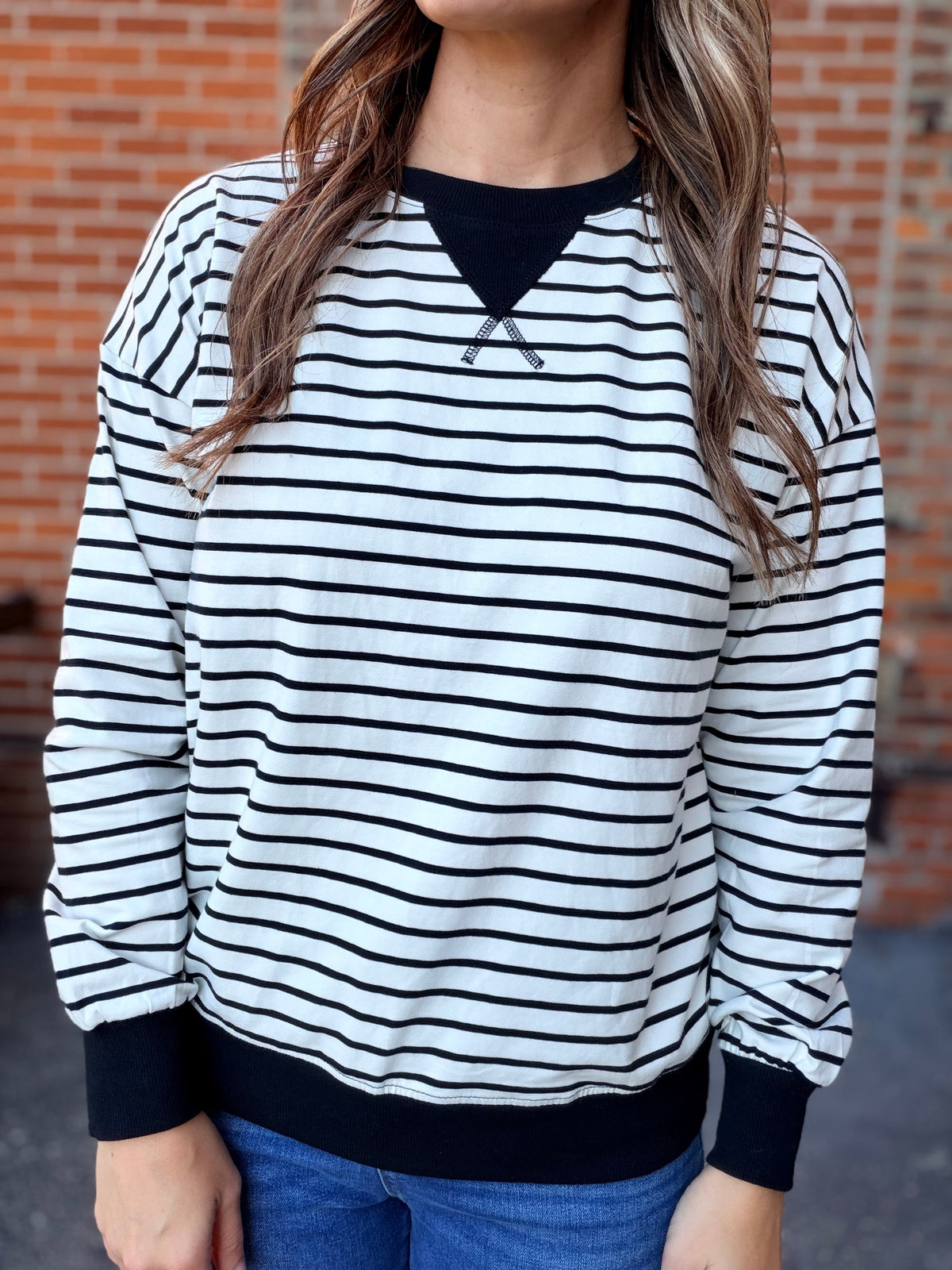The Murry Long Sleeve Striped Top