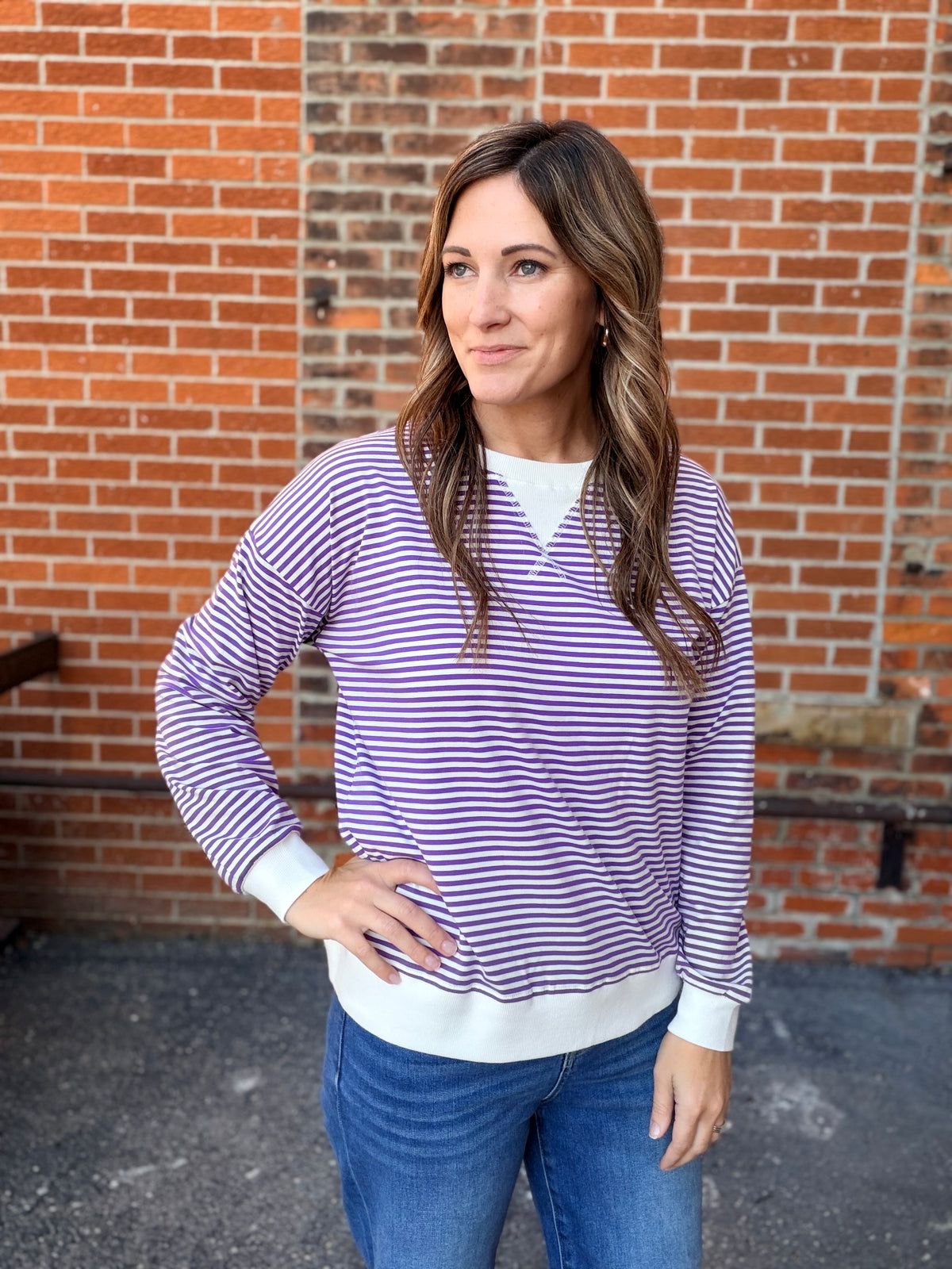 The Murry Long Sleeve Striped Top