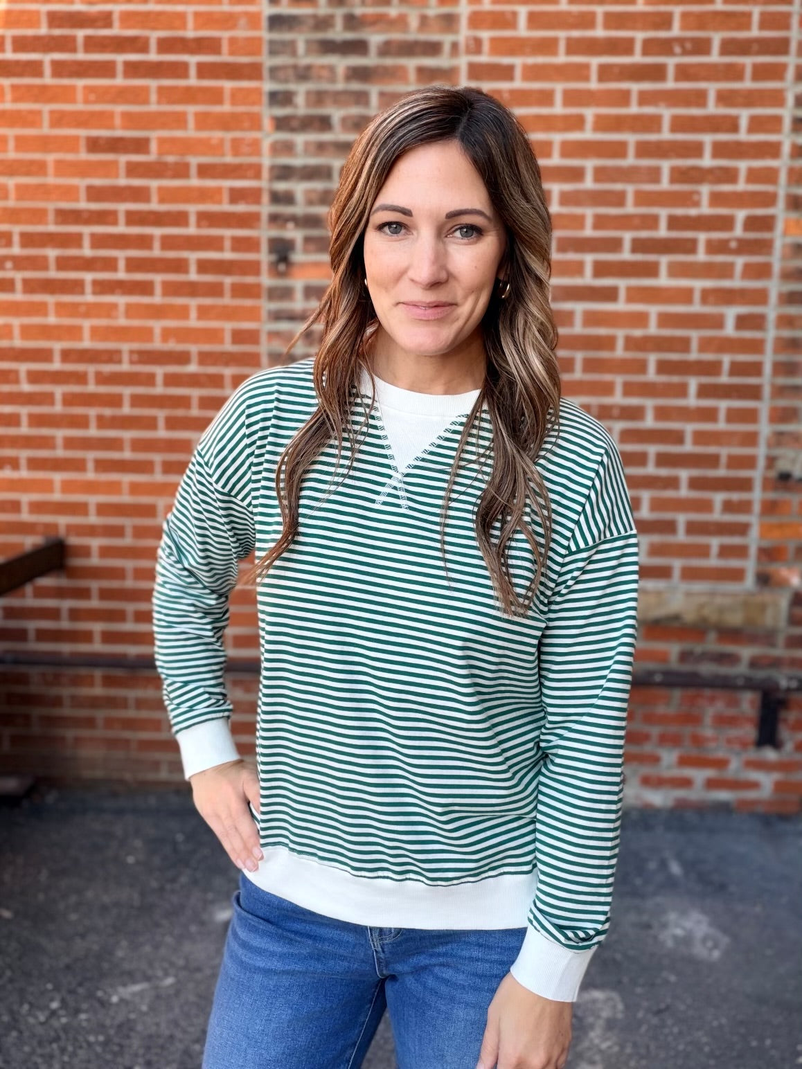 The Murry Long Sleeve Striped Top