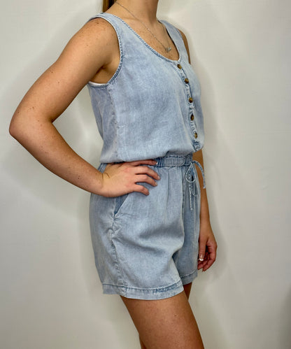 The Eve Chambray Romper