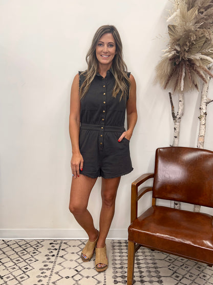 The Salina Denim Romper