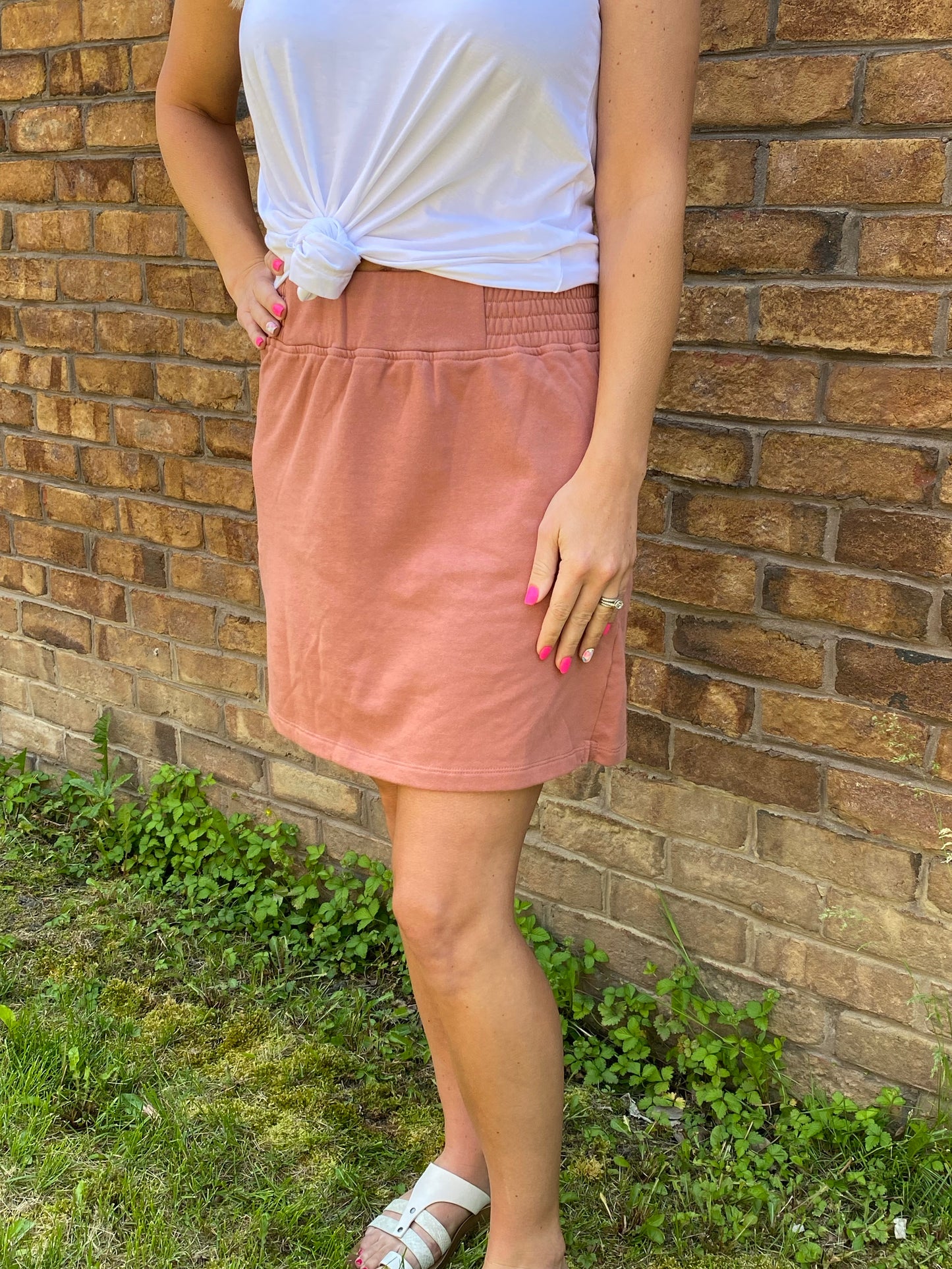 The Faye French Terry Mini Skirt