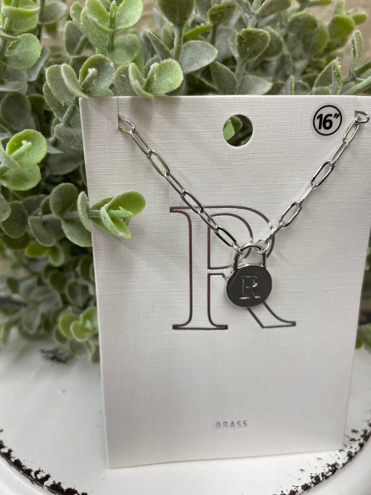 The Lock Initial Necklace