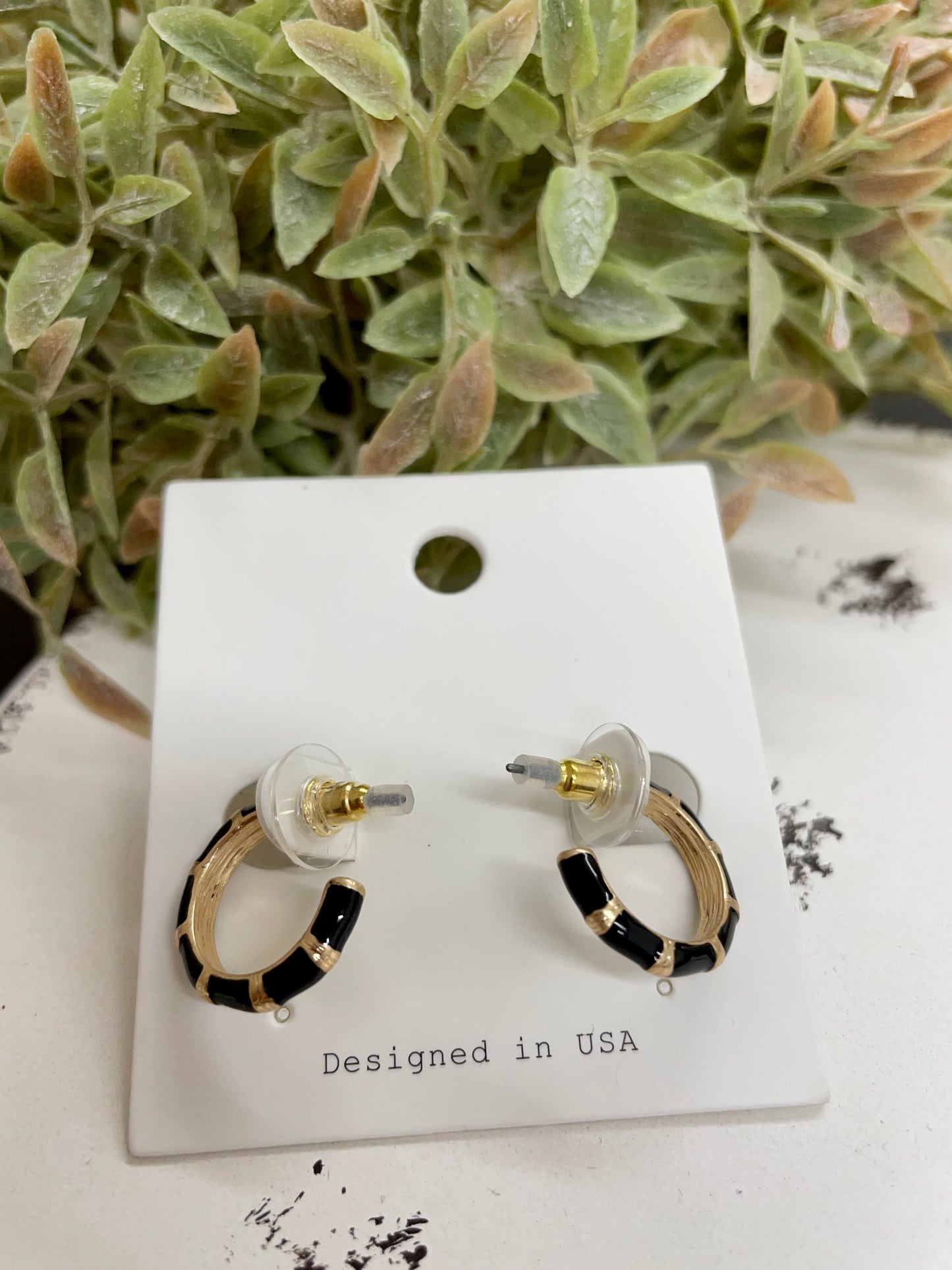 The Colored Hoop Studs