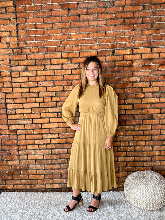 The Jenna Mustard Dress