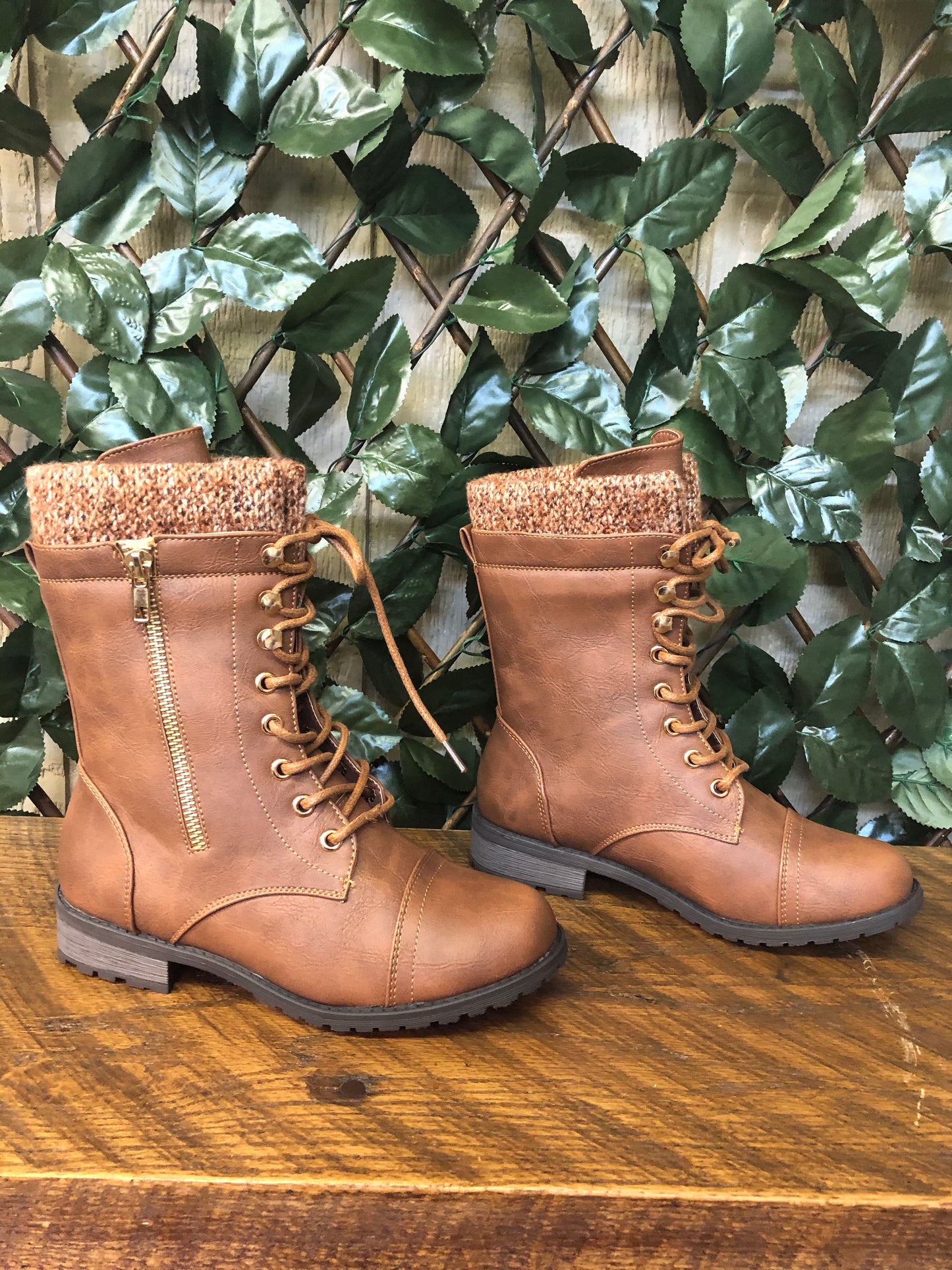 Maple Lace Up Booties