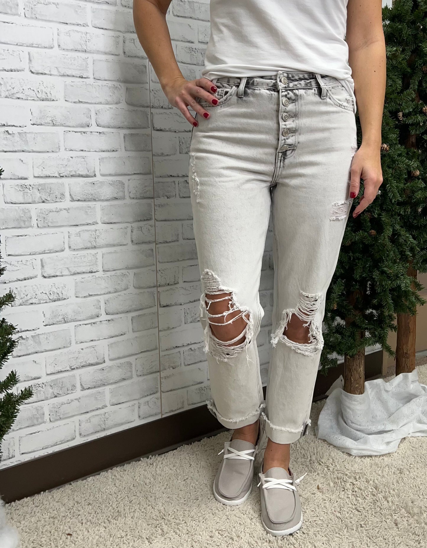 The Mineral Wash Distressed Jeans