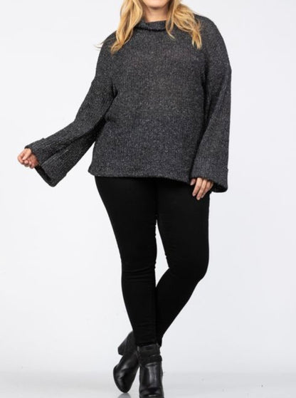 The Charcoal Fisherman’s Ribbed Stitch Curvy Cowl Neck